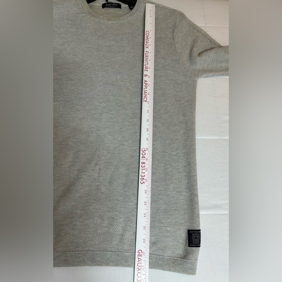 Scotch & Soda LIGHT GREY Textured Crewneck Sweater Pull Over Size M - Picture 6 of 11